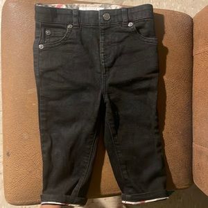 Burberry print trimmed black jean